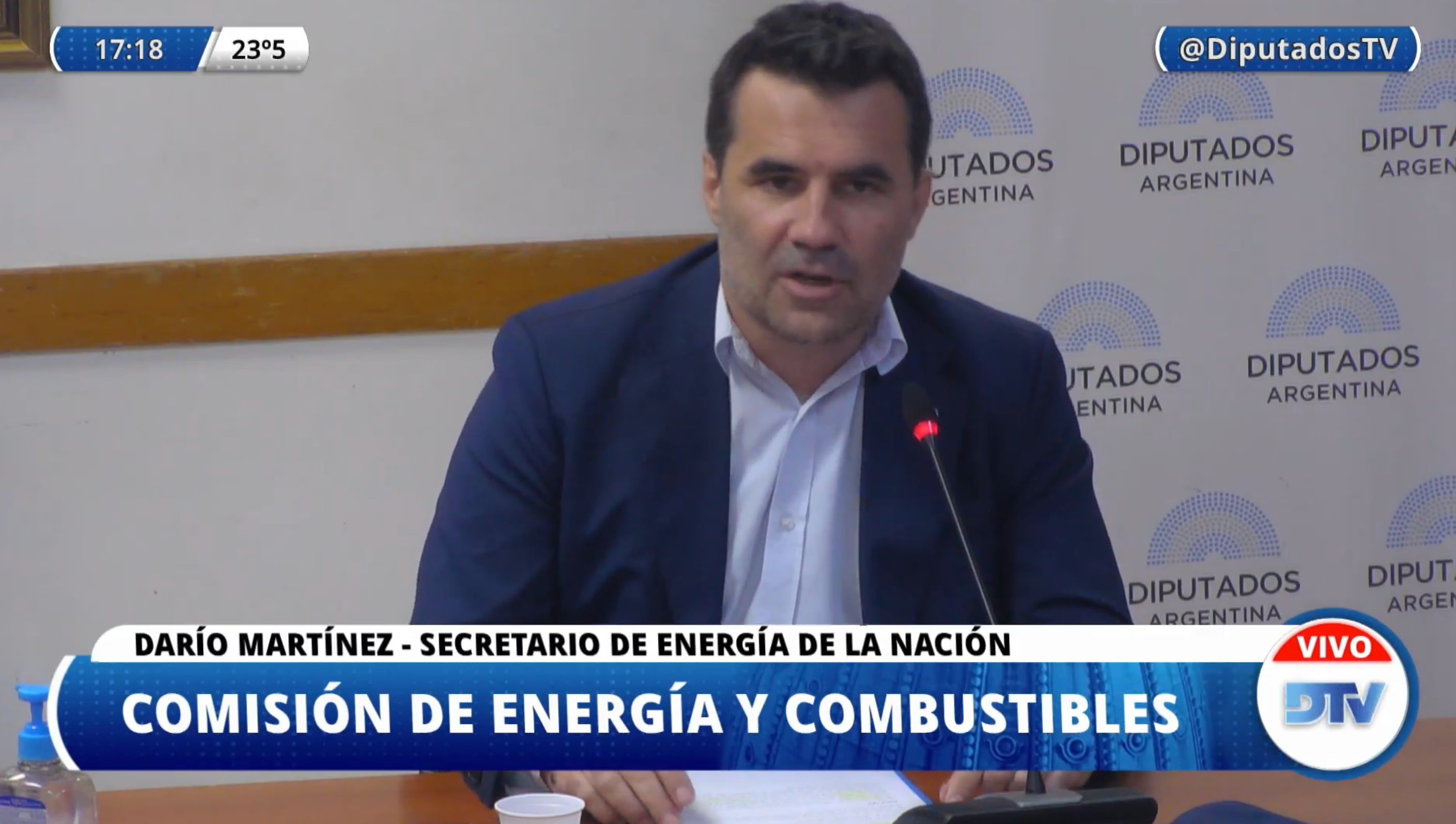 Exposición en Diputados de Darío Martínez, secretario de Energía de la Nación.