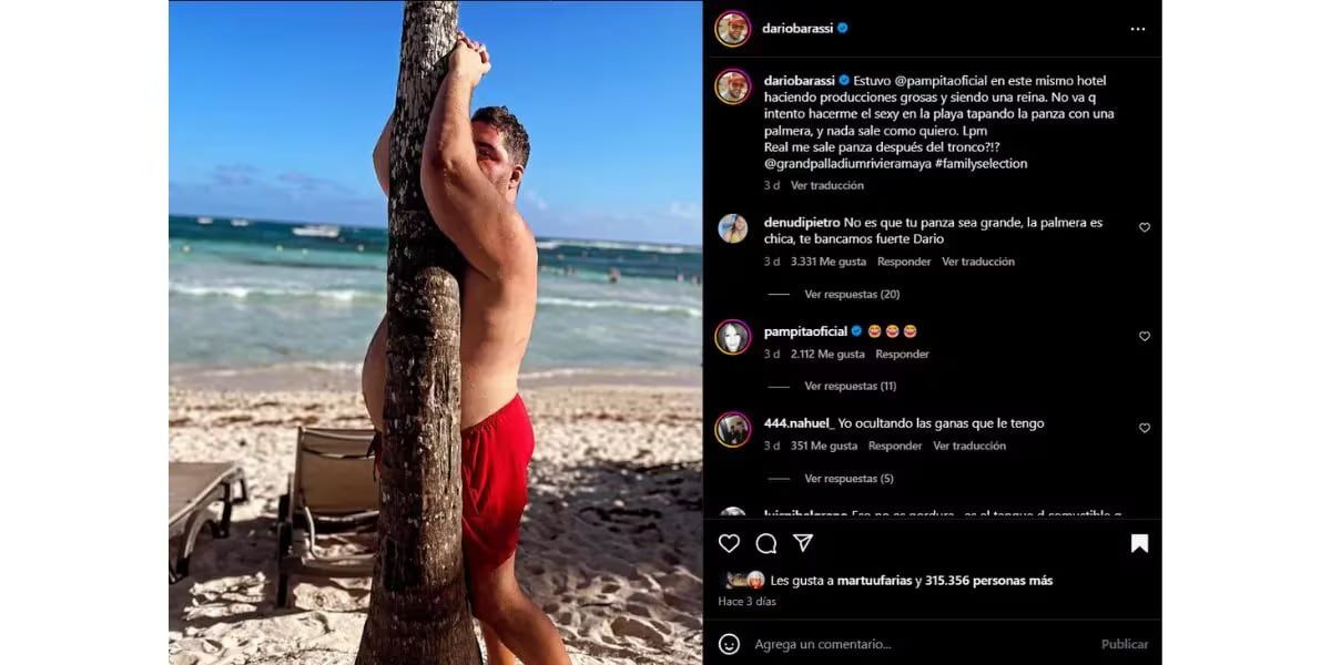 La graciosa imitación de Darío Barassi a Pampita.