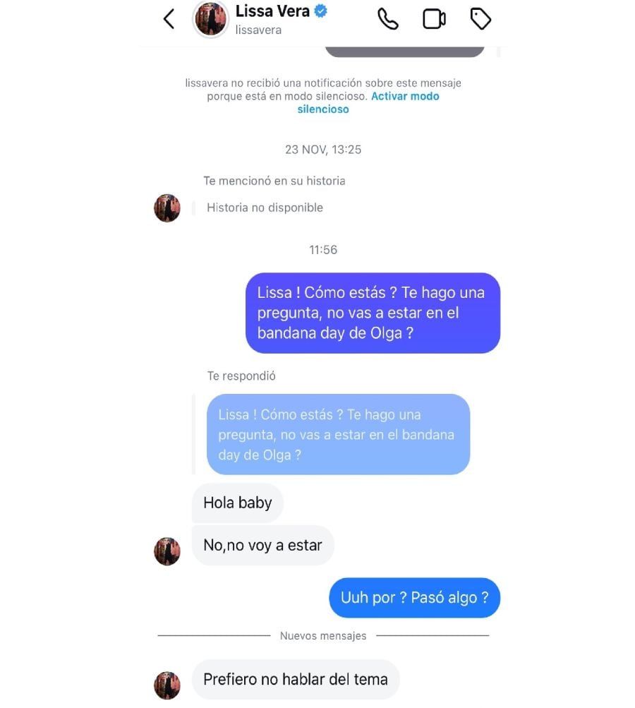 Una de las artistas confirmó su baja del evento.