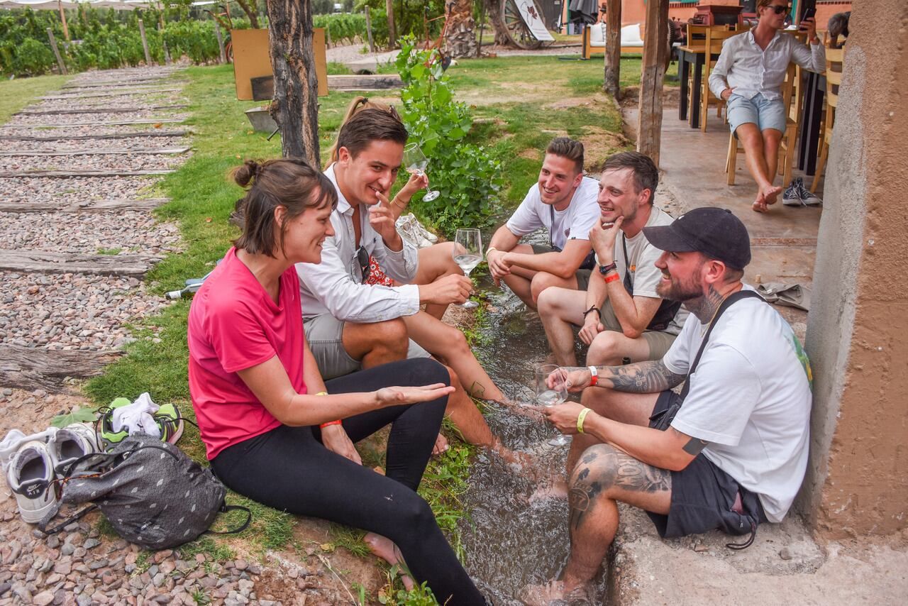 Turismo enológico. De diferentes paises llegan turistas a la provincia de Mendoza, una de las principales actividades es la visita a bodegas donde ademas de degustar diferentes variedades pueden realizar recorridos por los viñedos de las mismas, tambien alguna ofrecen un menú para almorzar.   Foto: Mariana Villa / Los Andes