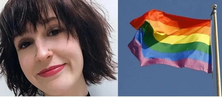 Las autoridades les hicieron tirar todas las banderas que los alumnos habían dibujado.