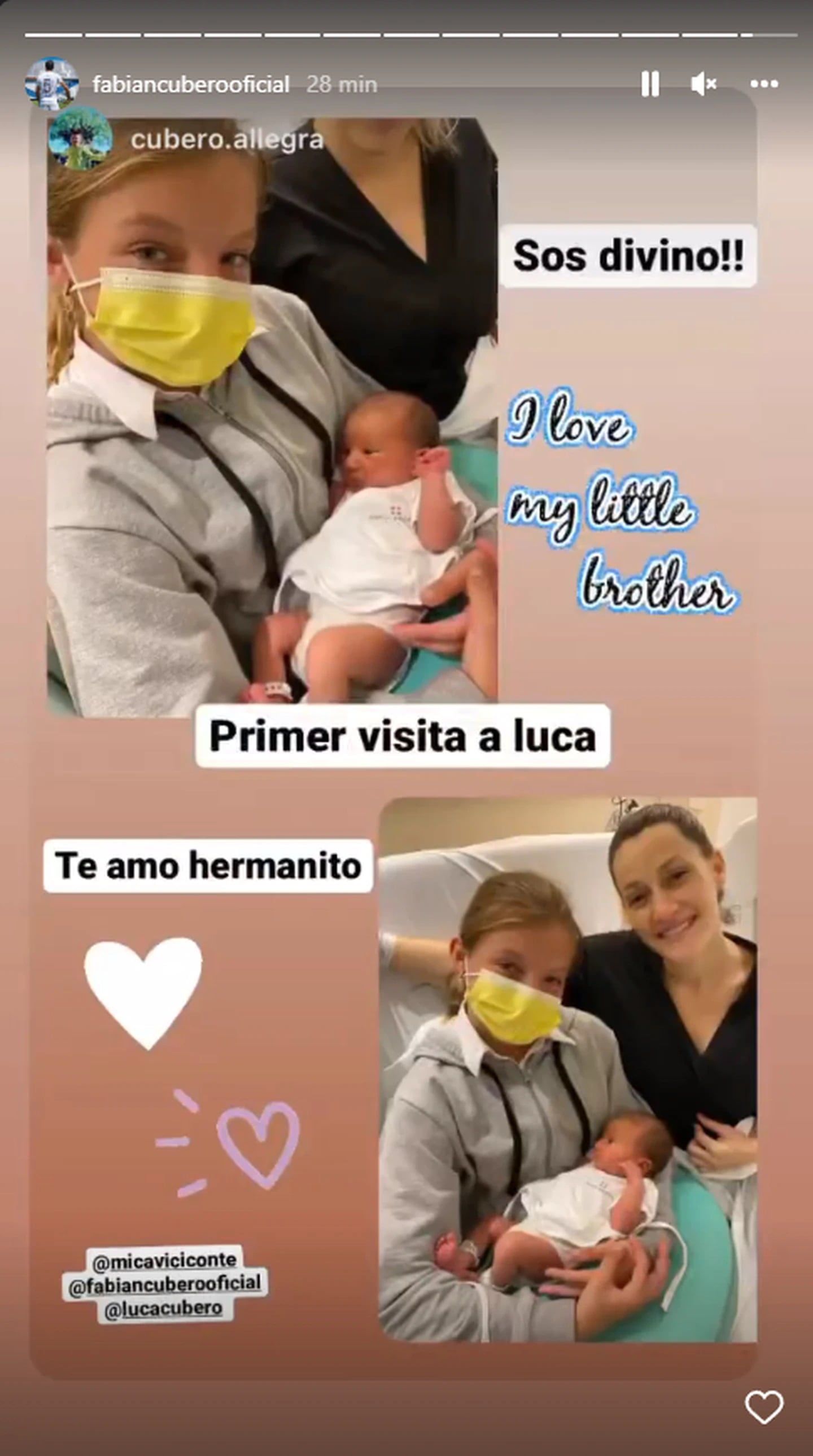 Nicole Neumann tuvo un inesperado gesto con Luca, el hijo de Fabián Cubero y Mica Viciconte.