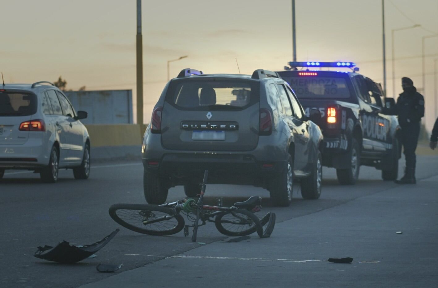 El ciclista atropellado quedó en grave estado -