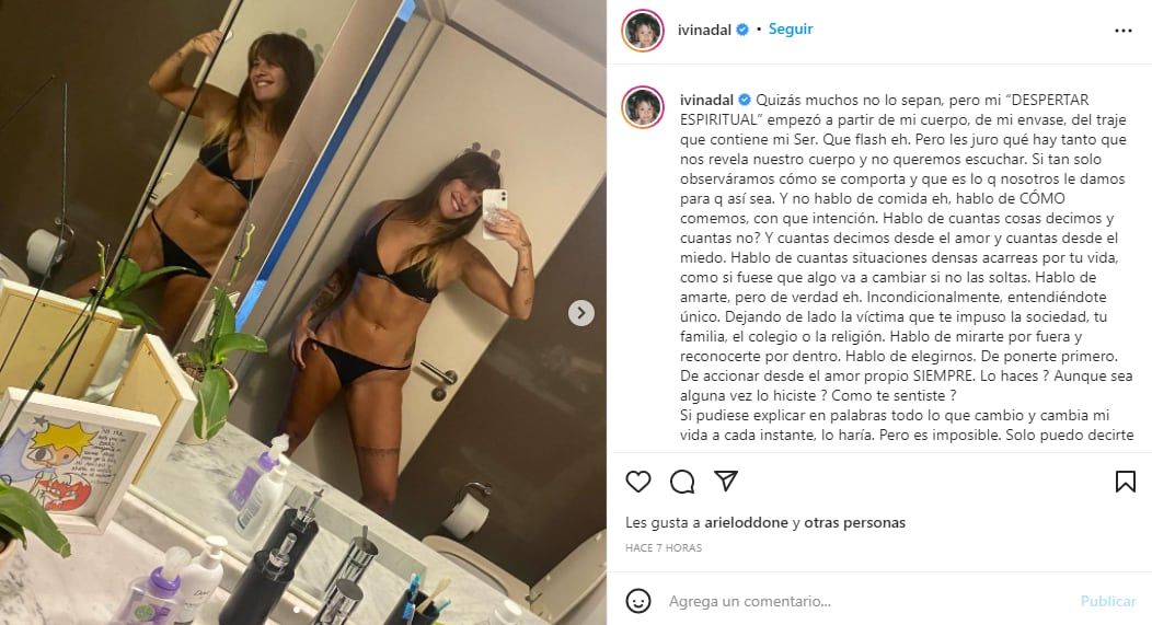 El posteo reflexivo de Ivana Nadal