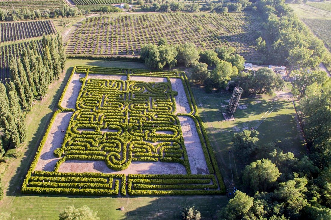 Laberinto de Borges, un paseo ubicado en la estancia Los Álamos