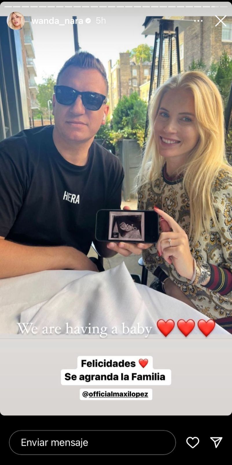 Wanda Nara reaccionó a la noticia de que Maxi López va a ser papá.