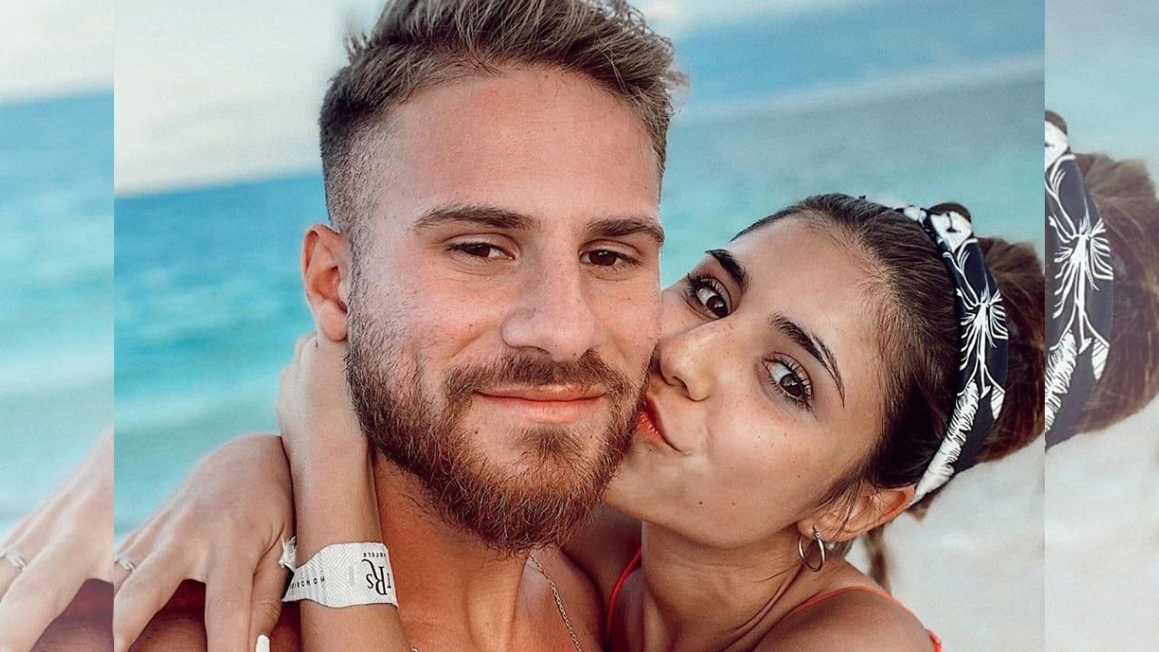 Camila Mayan y el jugador Alexis Mac Allister.