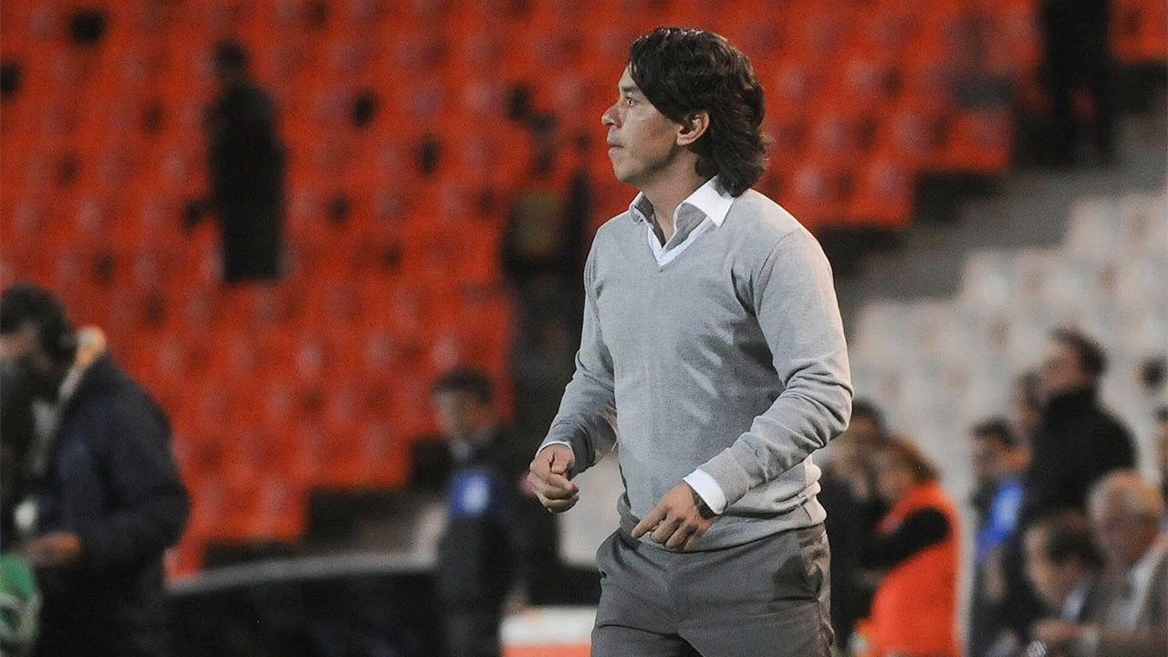 Mendoza 03 de setiembre de 2014 Godoy Cruz RiverGodoy Cruz y River Plate disputan el partido de futbol por Copa Sudamericana en el estadio Malvinas Argentinas.Foto: Marcelo Rolland / Los Andes