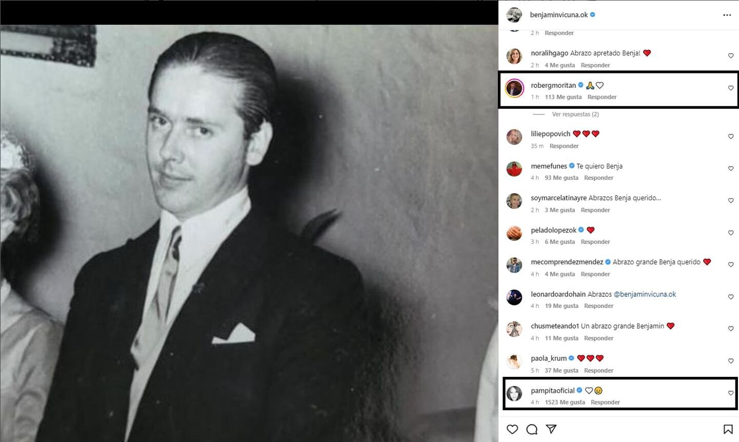 La reacción de Pampita al posteo de Vicuña