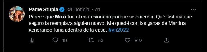 Maxi amenazó con dejar la casa tras la salida de Juliana