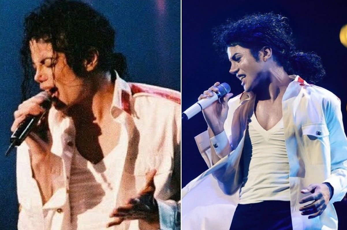 Jaafar Jackson como su tío Michael Jackson en la biopic (Lionsgate)