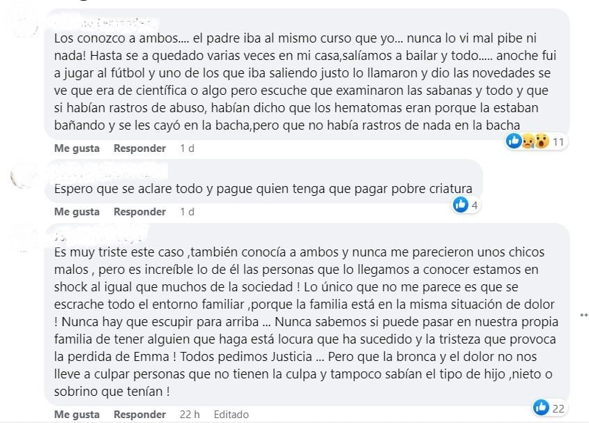 Indignación en redes por los acusados de asesinar a su beba en Las Heras: “Justicia” (Facebook)