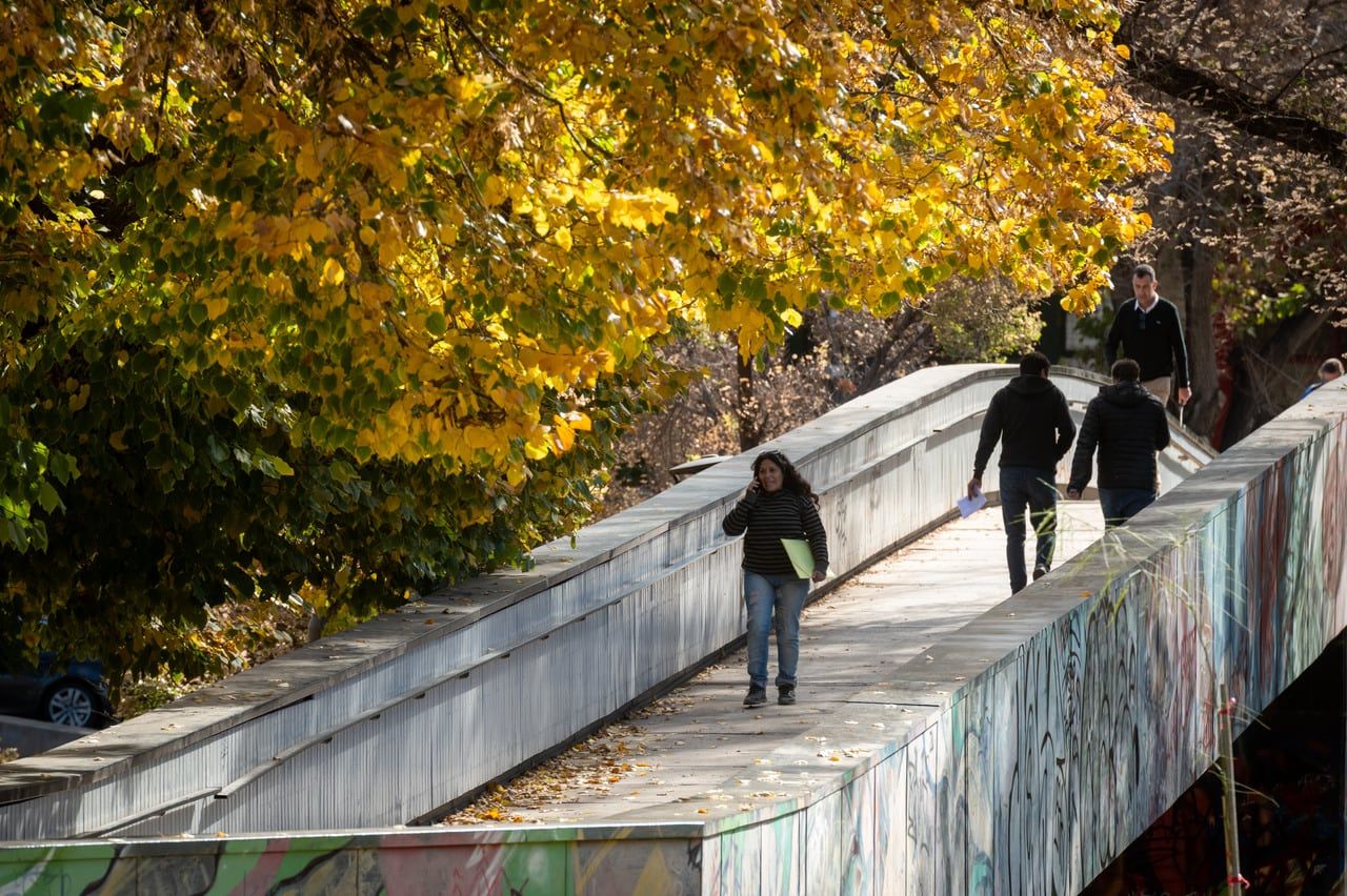 Parque Cívico, otoño en Mendoza   Foto: Ignacio Blanco / Los Andes 