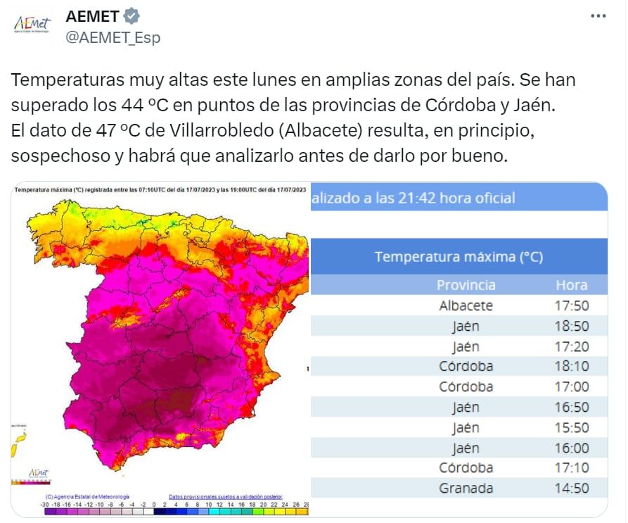 Calor extremo en Europa - Twitter