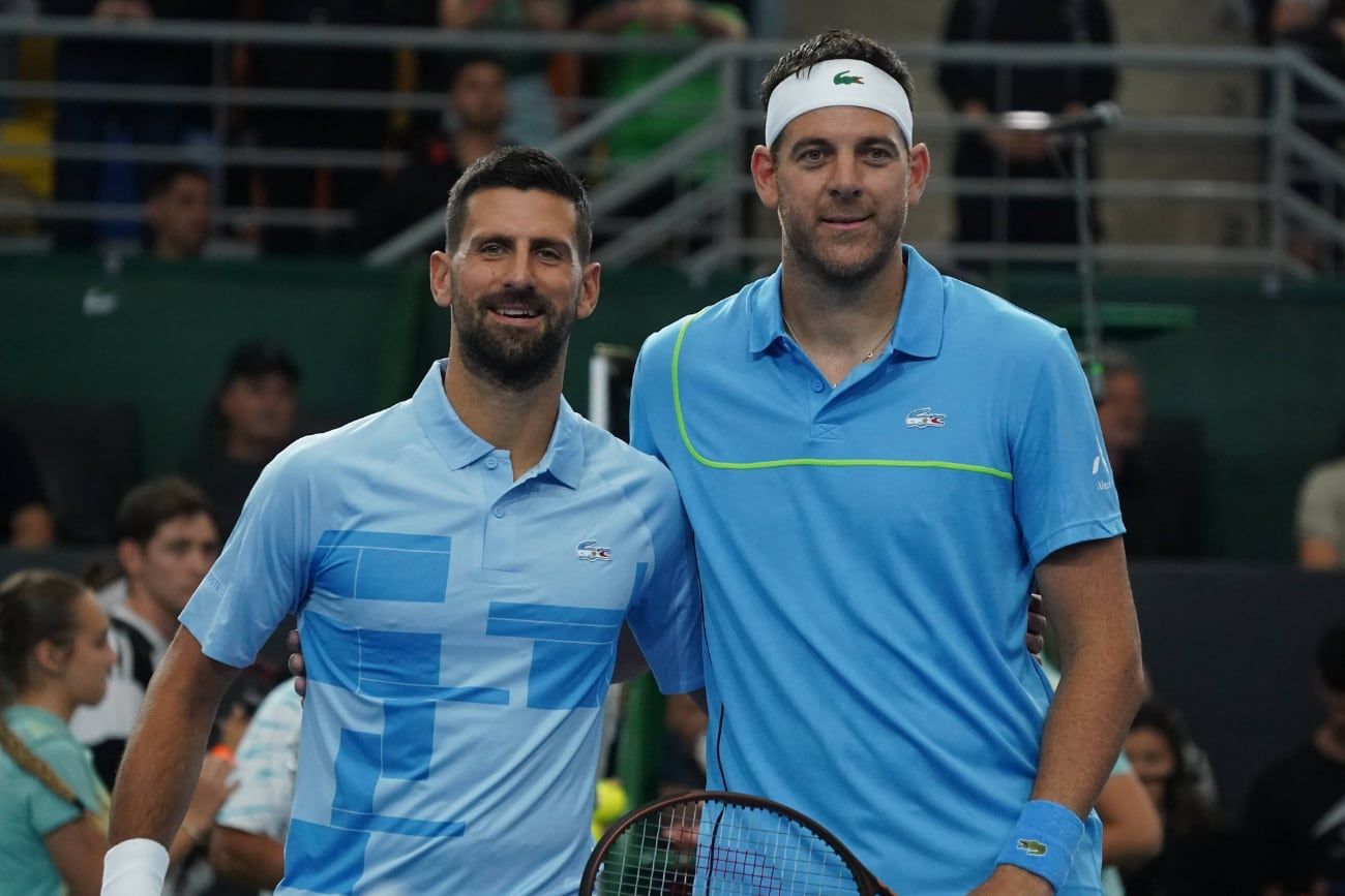 Novak Djokovic y Juan Martín del Potro. Foto: Juano Tesone vía Clarín