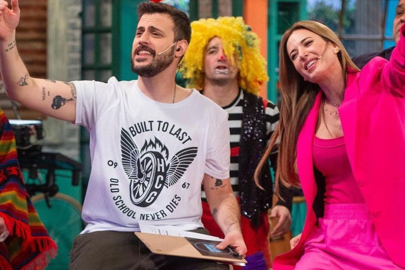 Diego Leuco y Jesica Cirio en "La peña de morfi". (Instagram Diego Leuco)
