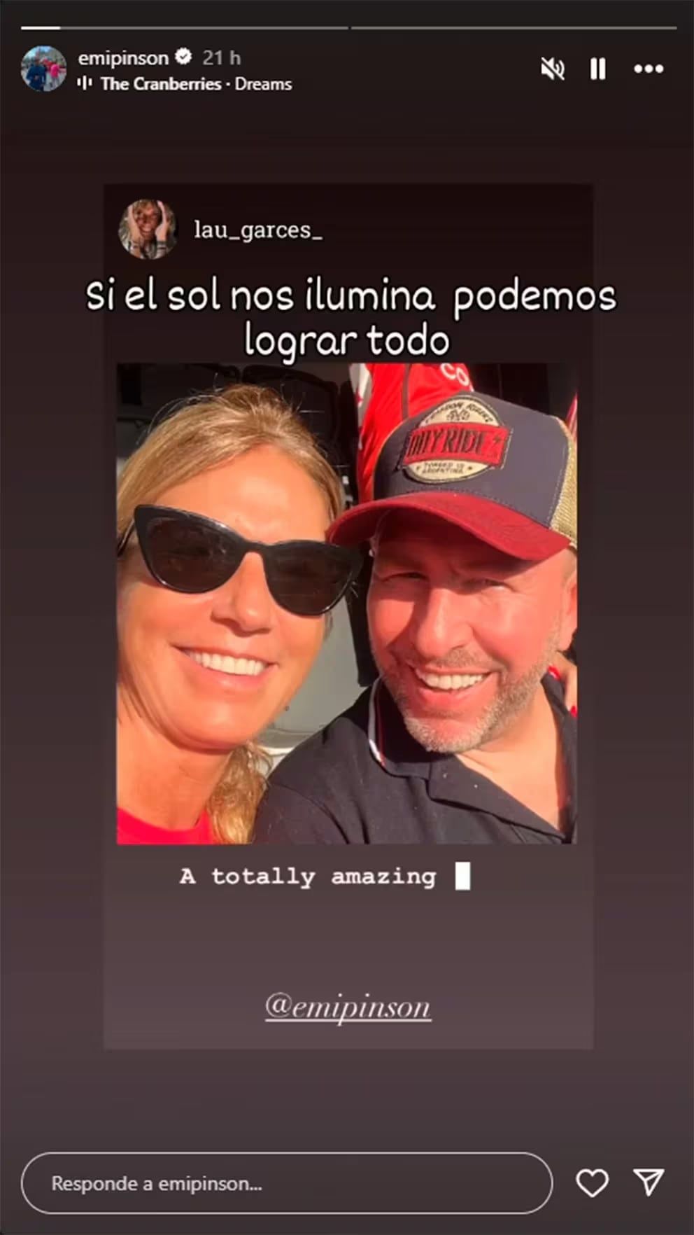 Mensaje de la esposa de Emiliano Pinsón