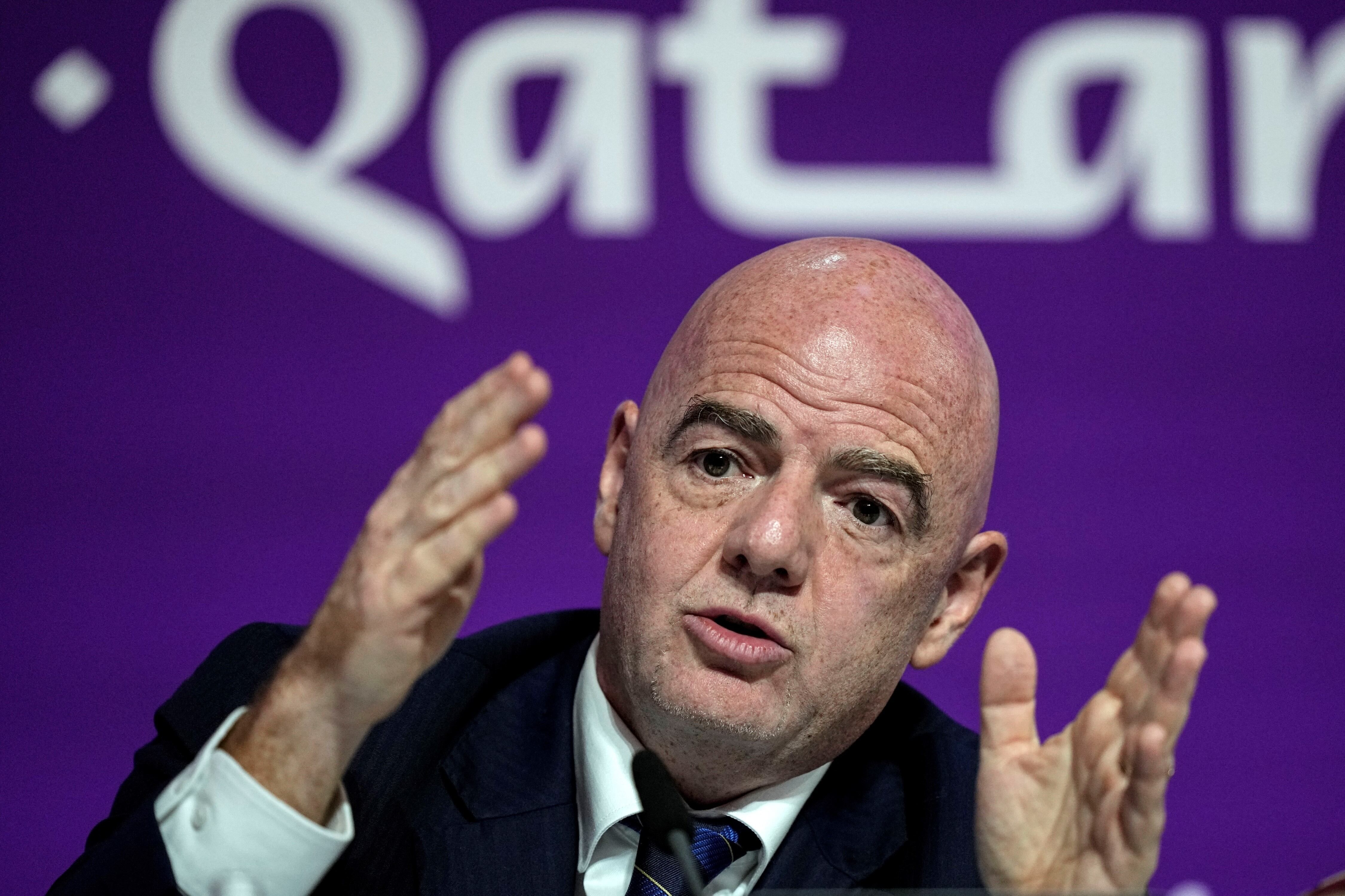 Gianni Infantino anunció el nuevo formato del Mundial de Clubes (AP)