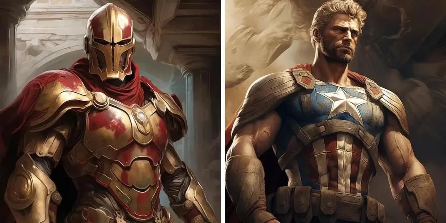 Los Vengadores como dioses griegos.