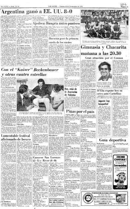 Franz Beckenbauer: el día que vino "el káiser" a Mendoza