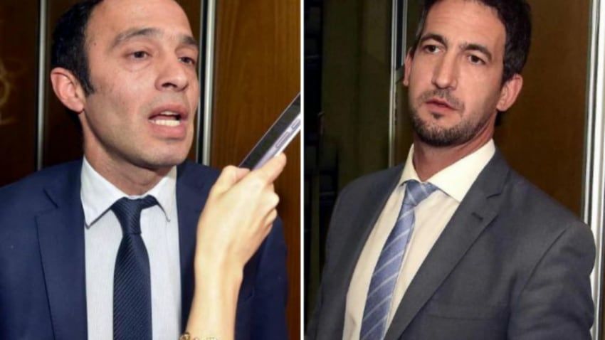 
Abogados. Javier Pereyra (izquierda), defensor, y Gastón Andino querellante al finalizar la audiencia. | Diego Parés / Los Andes
   