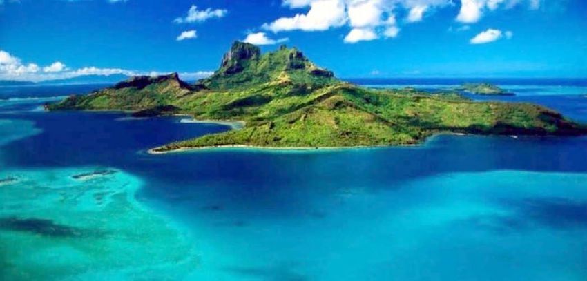 Paisaje volcánico. Las islas Comoros, entre Mozambique y Madagascar.