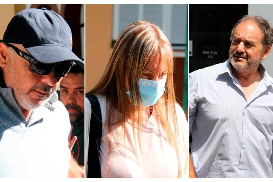 Mauro Pertossi, padre de Lucas; María Ester Zárate, madre de Matías Benicelli; Marcial Thomsen, padre de Máximo.