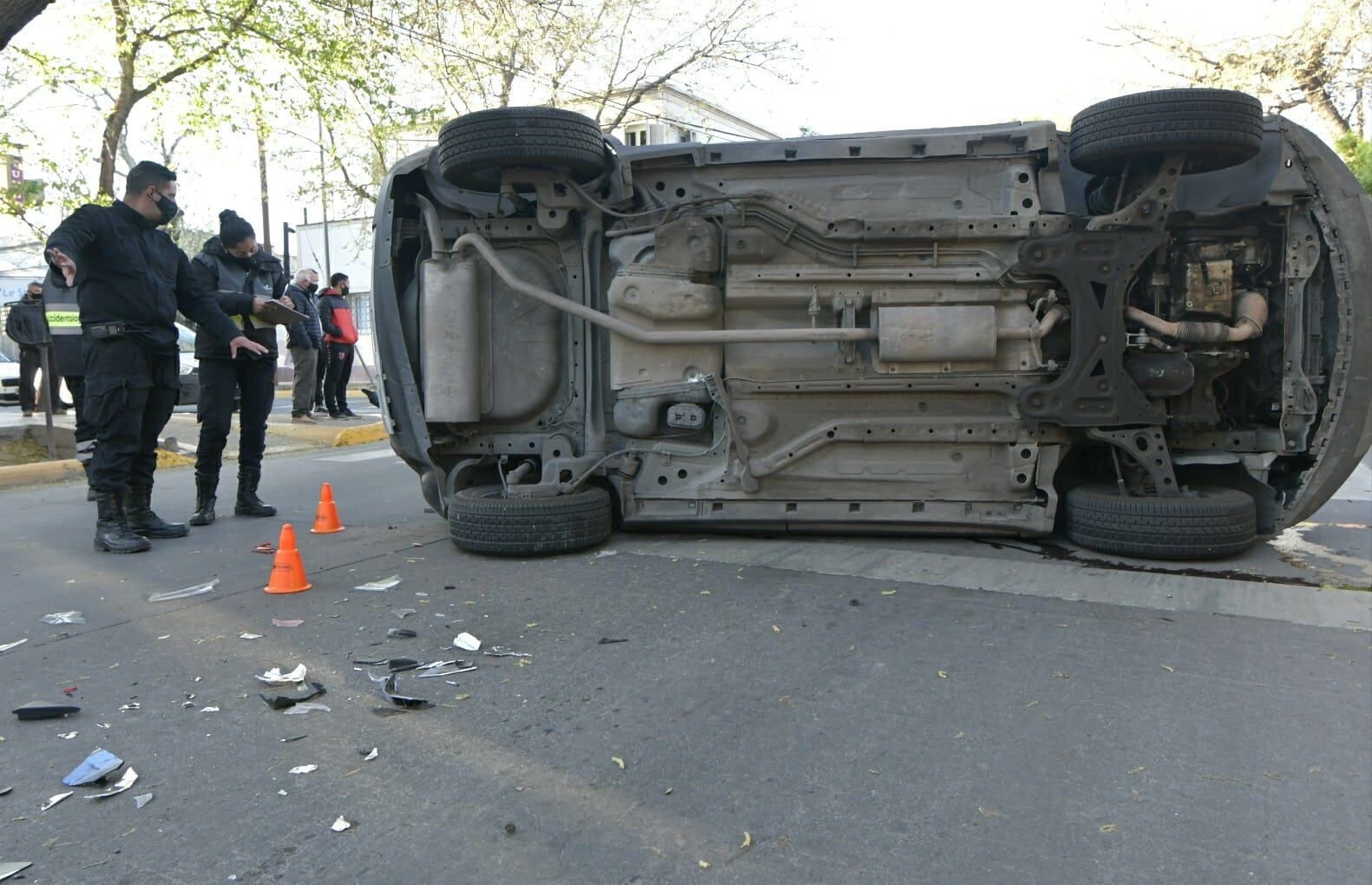 Choque en Francisco de la Reta y Jorge O’ Brien. Orlando Pelichotti / Los Andes
