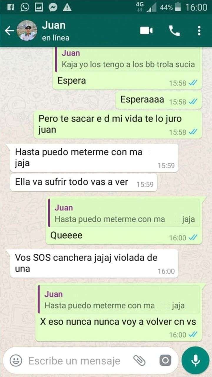 Las capturas fueron compartidas por la mujer en Facebook