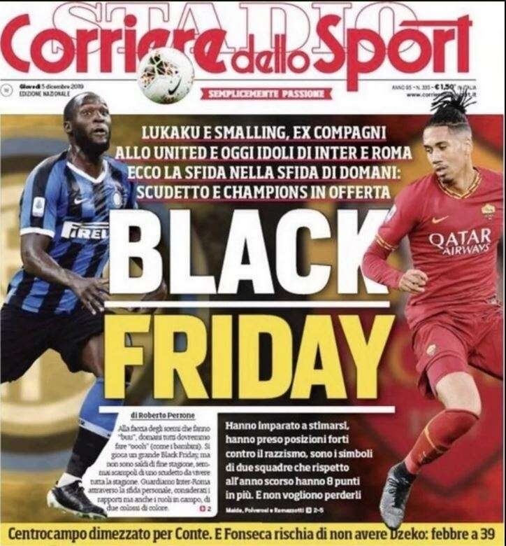      La tapa del Corriere dello Sport.    