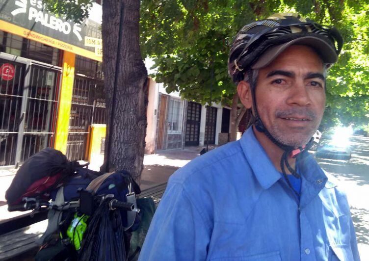 
    Lleva más de 9.000 kilómetros recorridos en bicicleta. - Gentileza
   