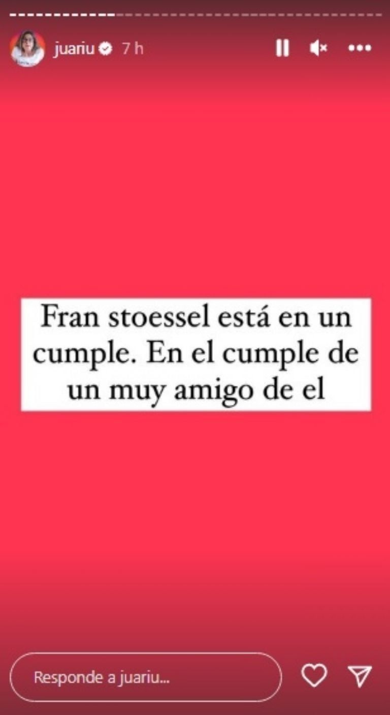 Las pruebas de Juariu sobre el amorío de Julieta y Fran