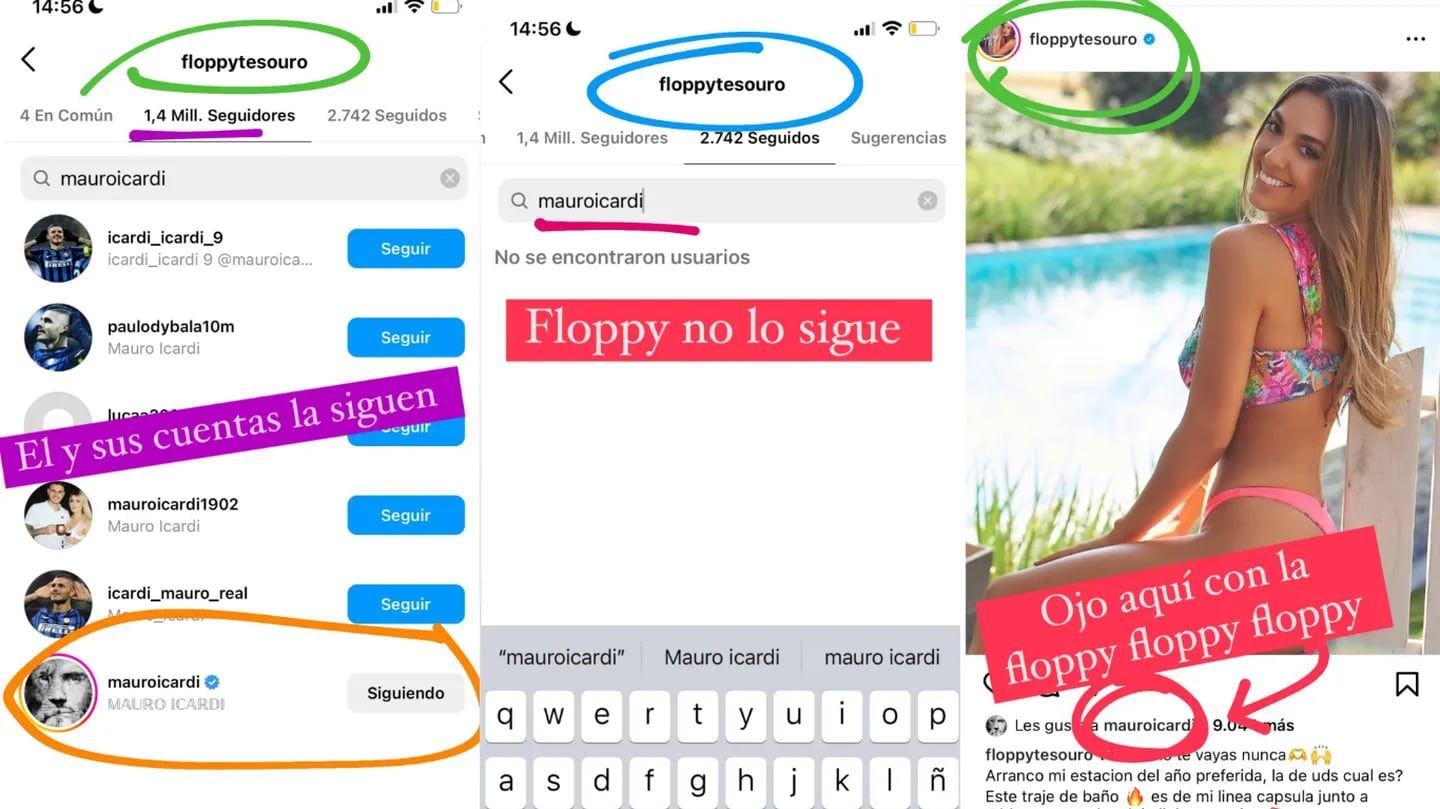 El like de Icardi a Floppy