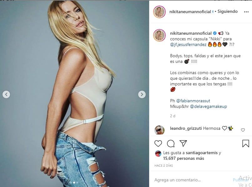 Nicole Neumann en redes