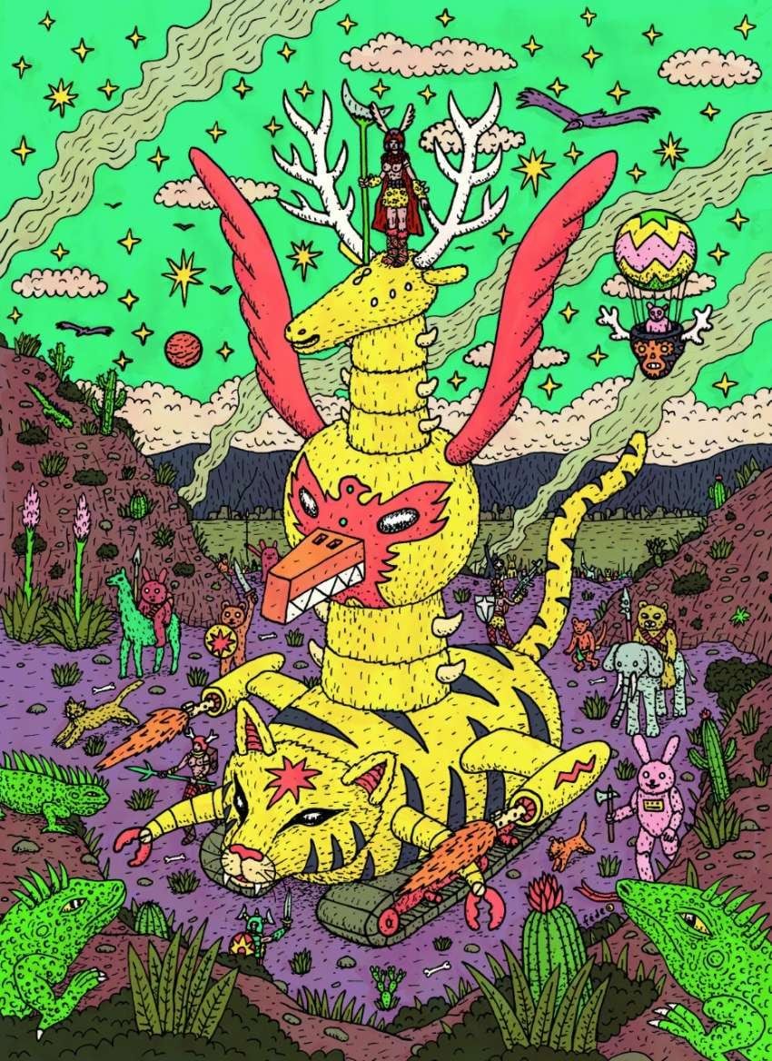 Ilustración portada para la Revista Fierro, una revista mítica de historieta de Argentina.