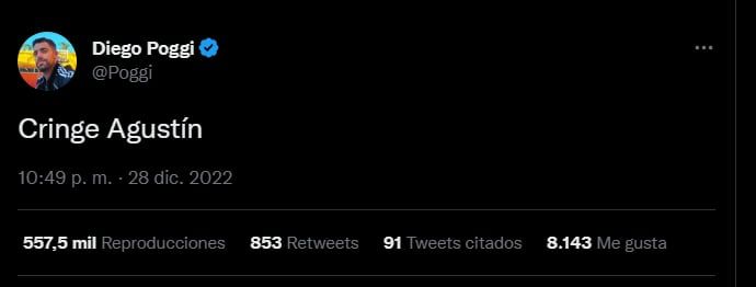 Agustín, el rey del "cringe" en las redes