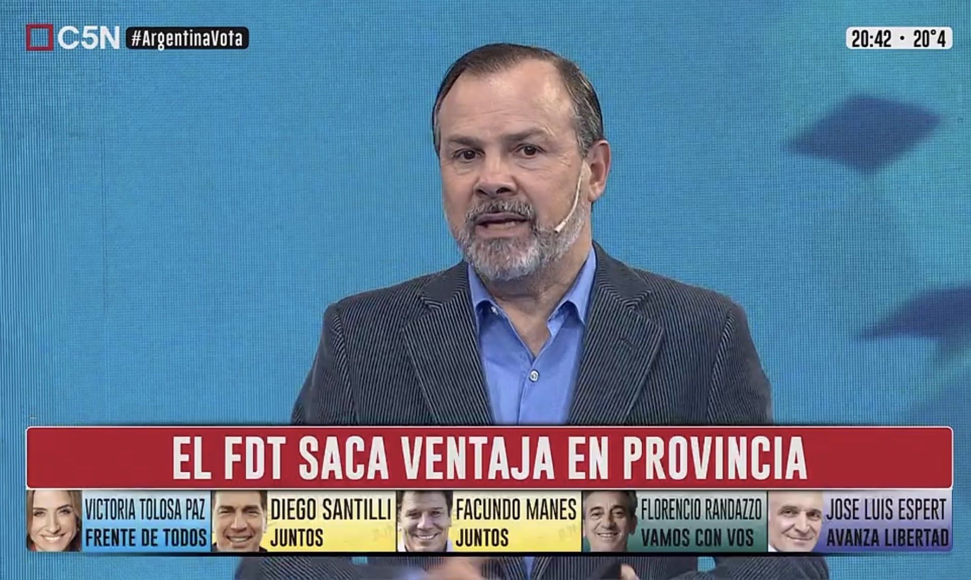 La reacción de Gustavo Sylvestre en C5N ante la derrota del Frente de Todos
