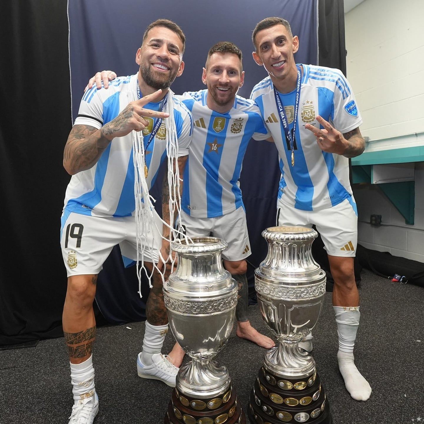 El festejo de la Selección Argentina, bicampeona de la Copa América en 2024.