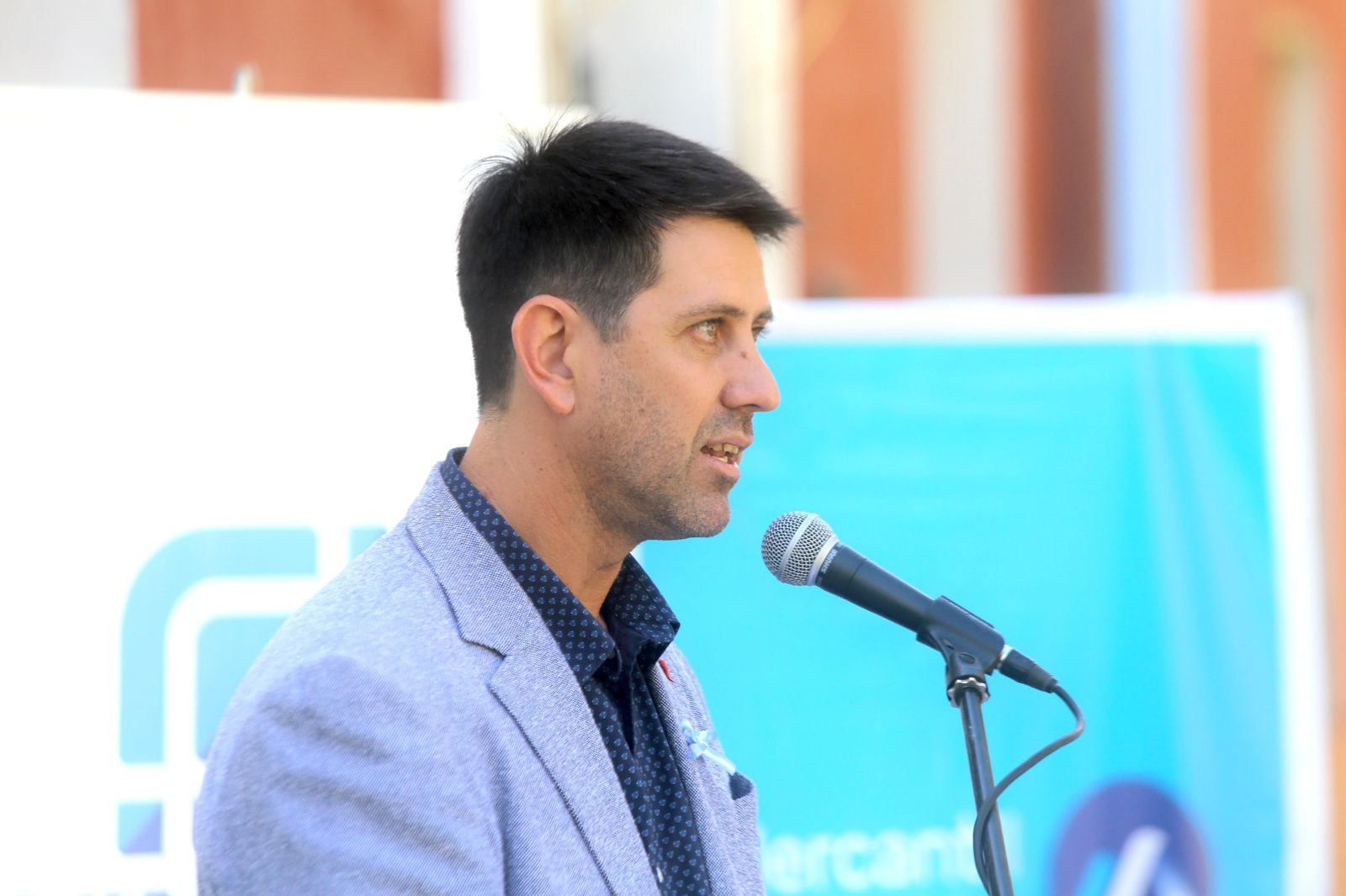 Ramiro Labay. Acto de apertura de la muestra ganadera en la Fiesta Nacional de la Ganadería de Zonas Áridas en Alvear