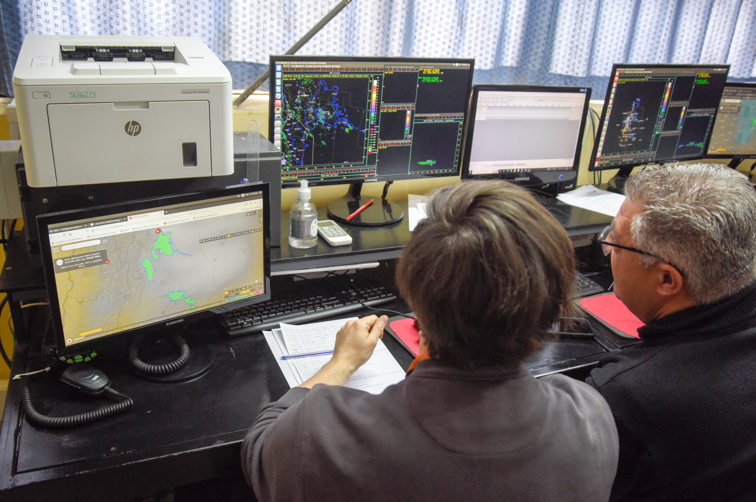 Lucha antigranizo: se mostró una correcta coordinación en seguridad y operatividad entre radaristas, pilotos y mecánicos.