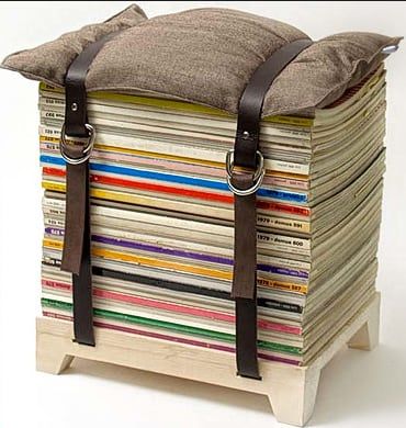 Manualidad: un asiento con revistas viejas