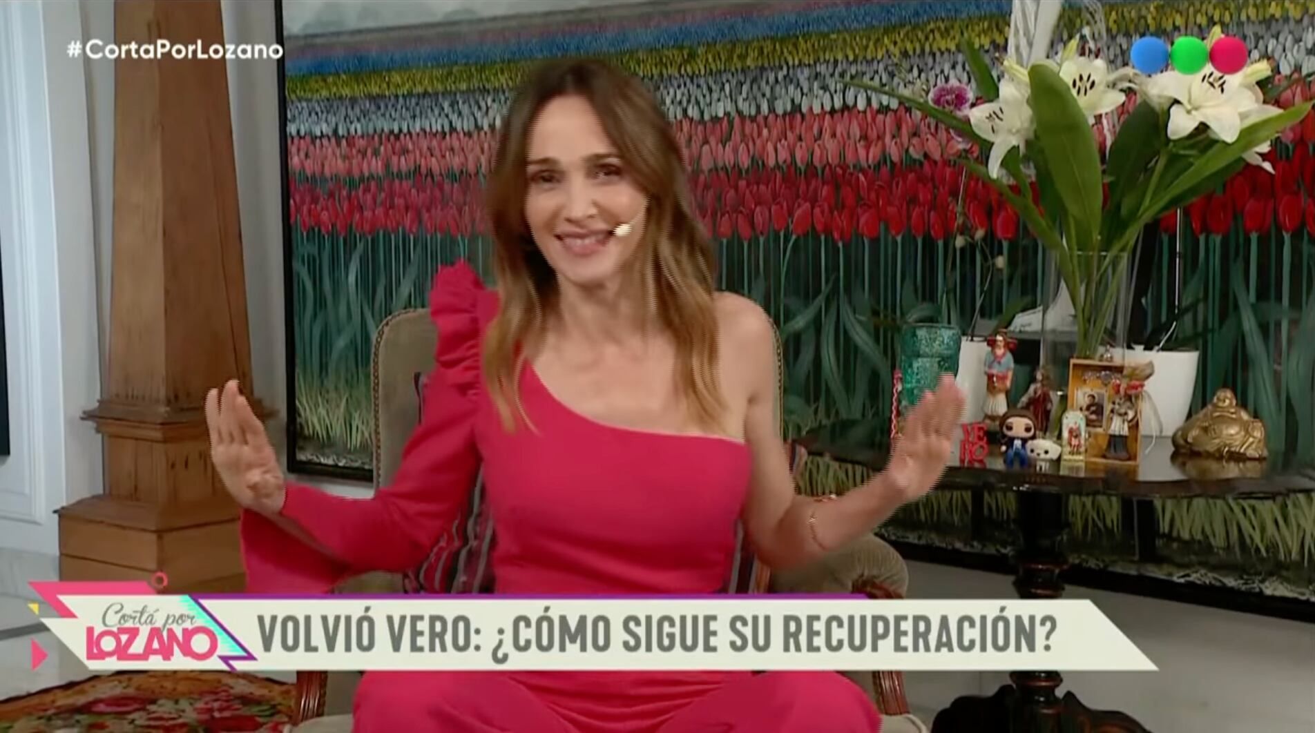 Verónica Lozano se hizo presente en Cortá por Lozano desde su casa.