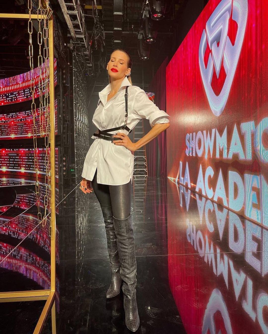 El look de la empresaria para su último programa.