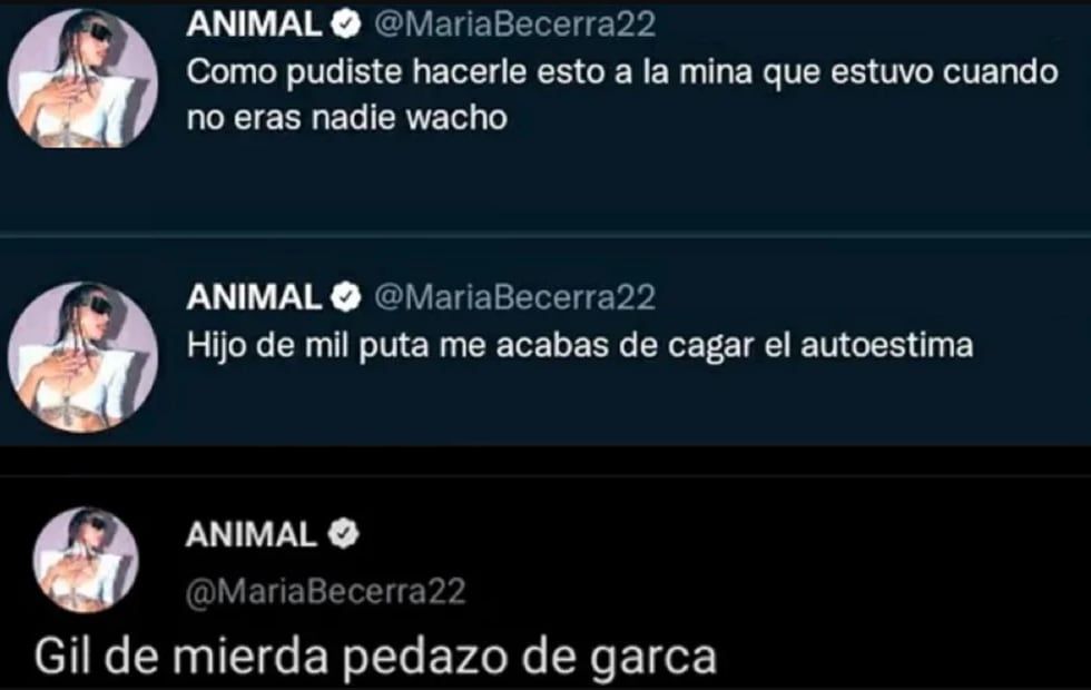 María Becerra y los mensajes contra Rusherking