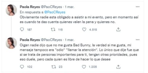 Una joven compartió en Twitter la tristeza que sintió cuando se enteró que sus familiares y amigos no asistirían a su boda por ir a ver a Bad Bunny.
