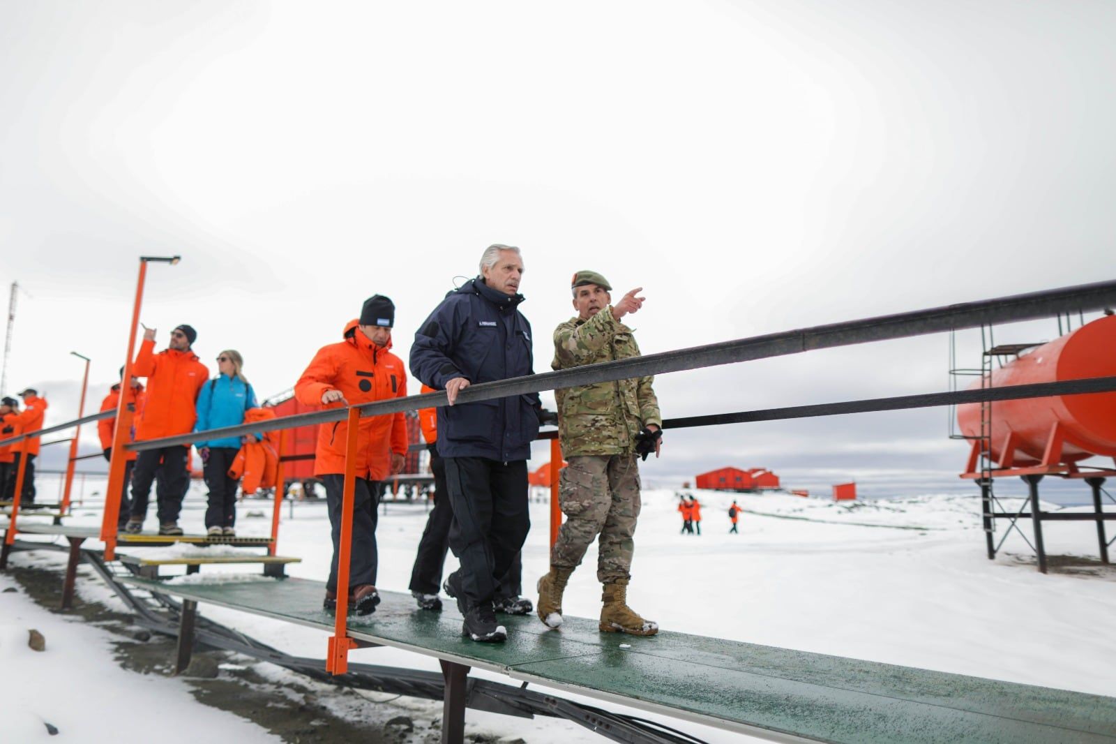 Alberto Fernández en la Antártida. / Foto: Federico López Claro