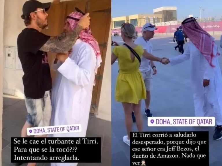 Marcelo Tinelli junto a su primo Luciano en Qatar