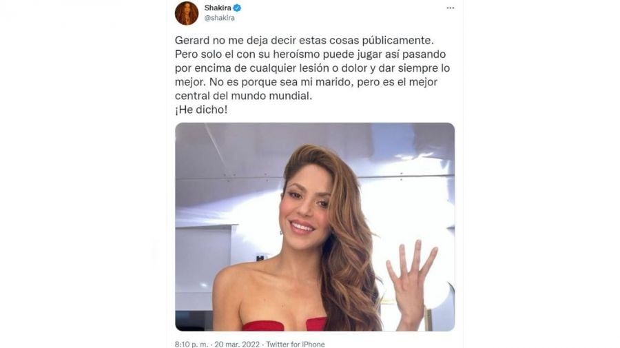 Shakira mandó al frente a Gerard Piqué