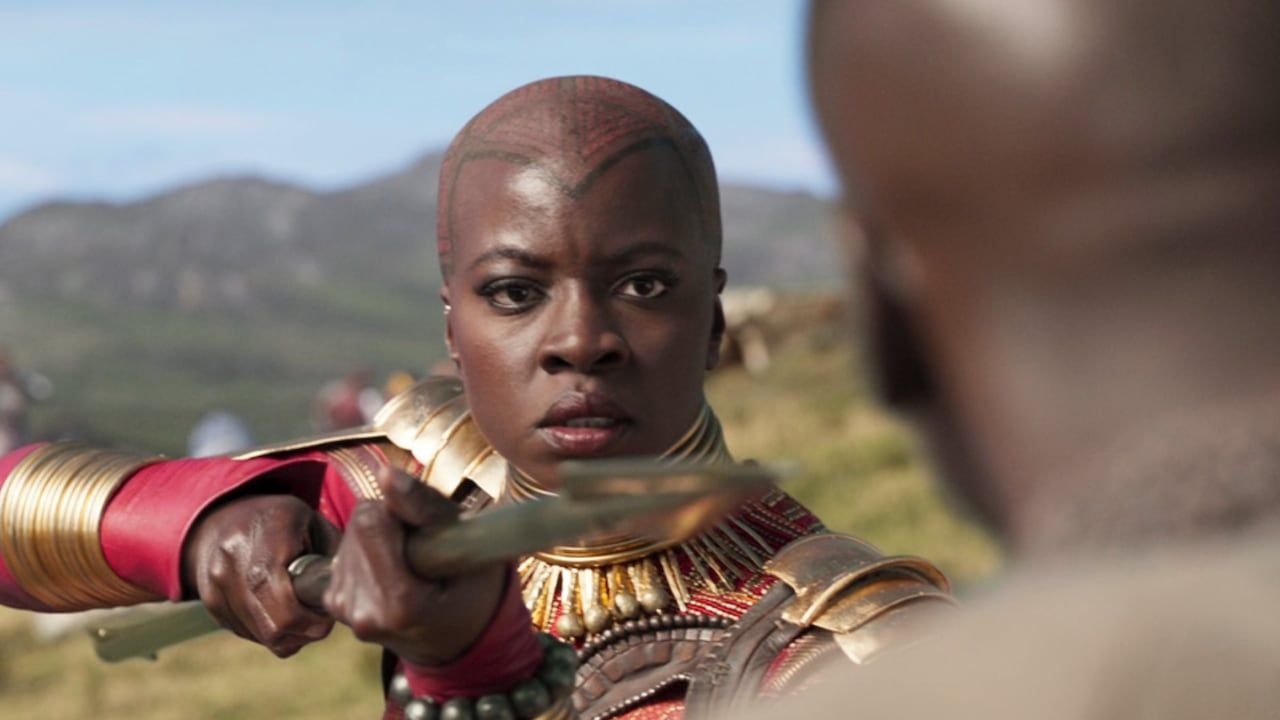 Danai Gurira en "Pantera Negra: Wakanda por siempre".