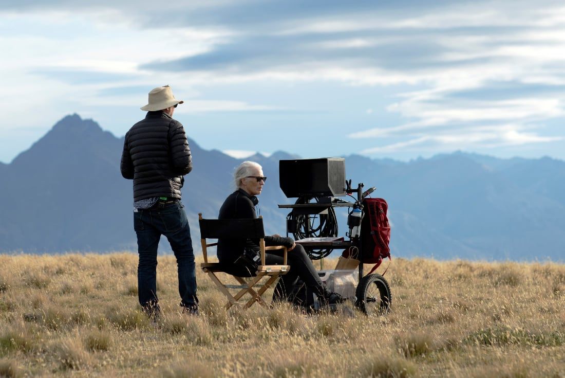 Jane Campion durante el rodaje de "El poder del perro". (AP)